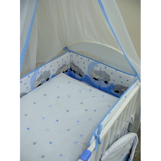 Baby-Bettwäsche-Set 120x90cm LÄMMCHEN - blau