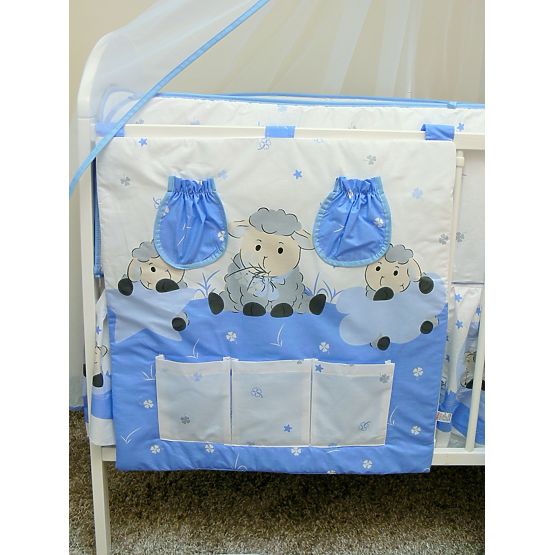 Baby-Bettwäsche-Set 120x90cm LÄMMCHEN - blau