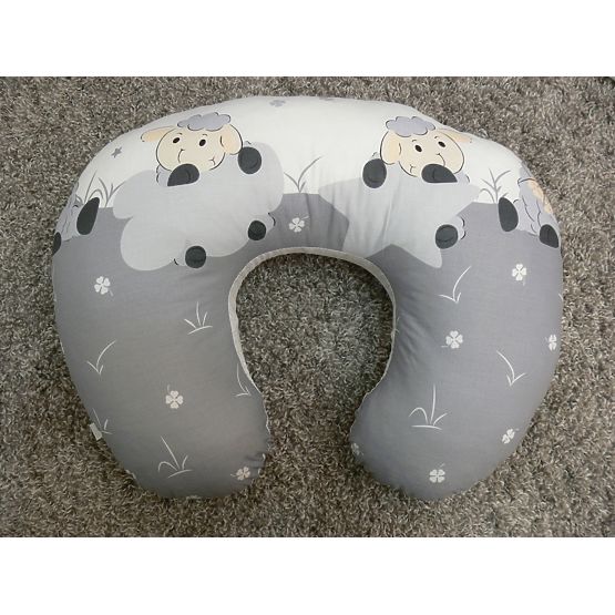 Baby-Bettwäsche-Set 120x90cm LÄMMCHEN - grau