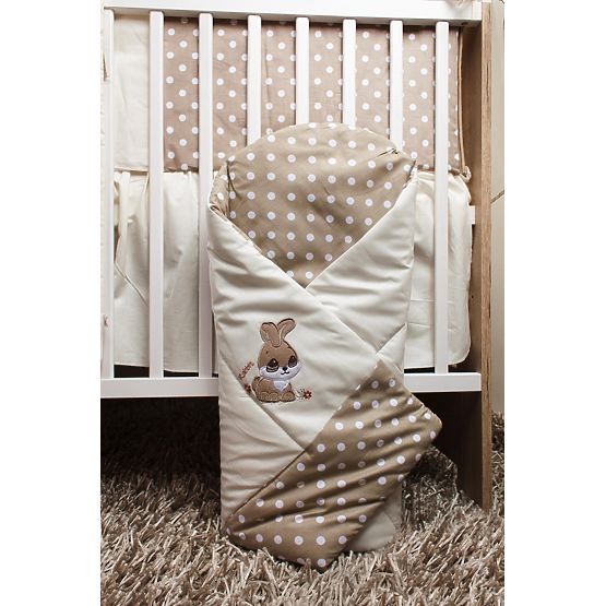 Baby-Bettwäsche-Set 135x100cm RABBIT - braun