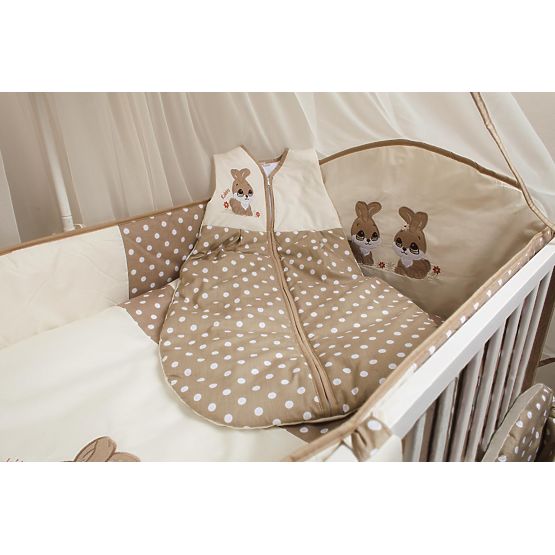 Baby-Bettwäsche-Set 135x100cm RABBIT - braun