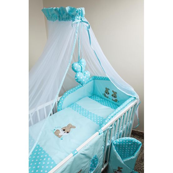 Baby-Bettwäsche-Set 135x100cm RABBIT - türkis