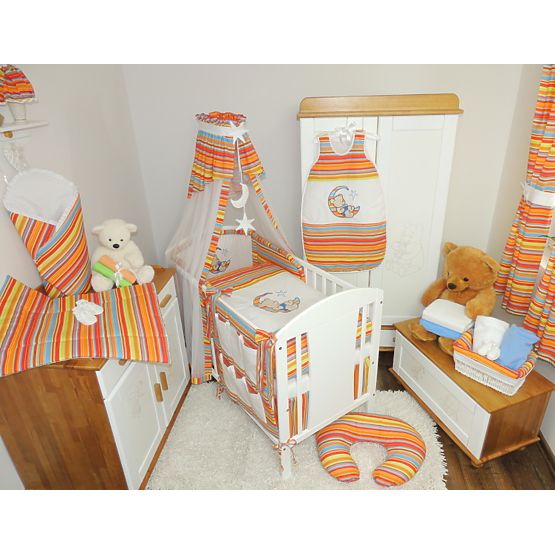 Baby-Bettwäsche - Streifen/rot