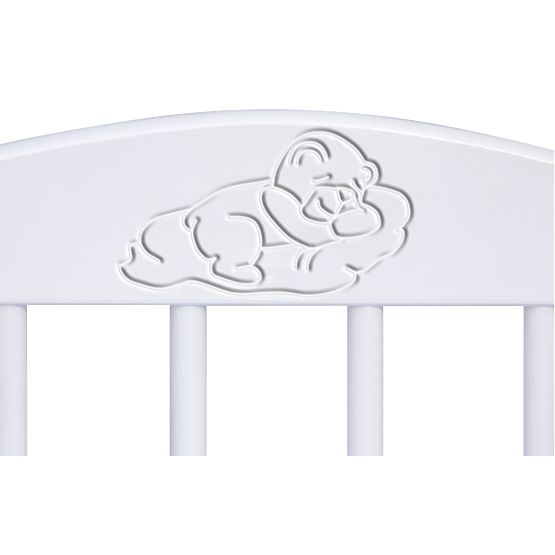 Kinderbett zum Elternbett BABY Scarlett - weiß