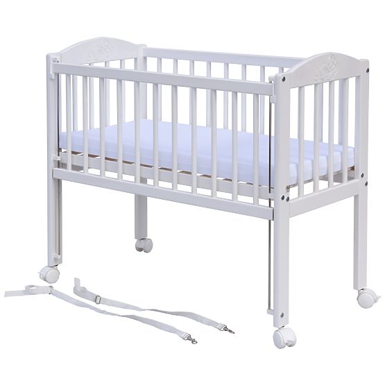 Kinderbett zum Elternbett BABY Scarlett - weiß