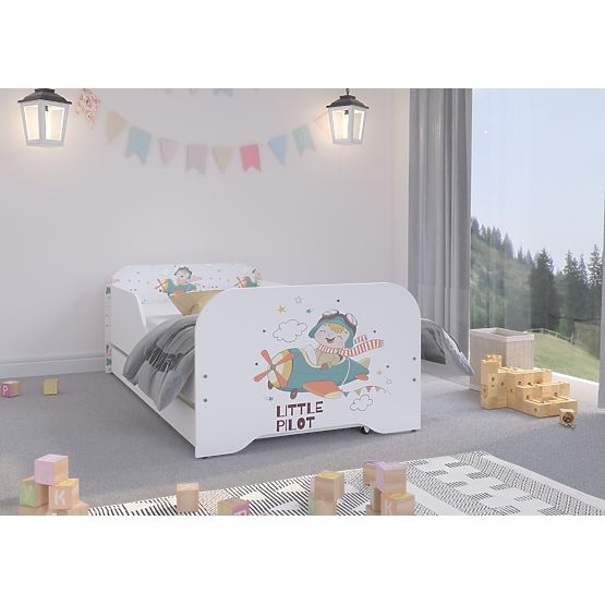 Kinderbett MIKI 160 x 80 cm - Kleiner Pilot