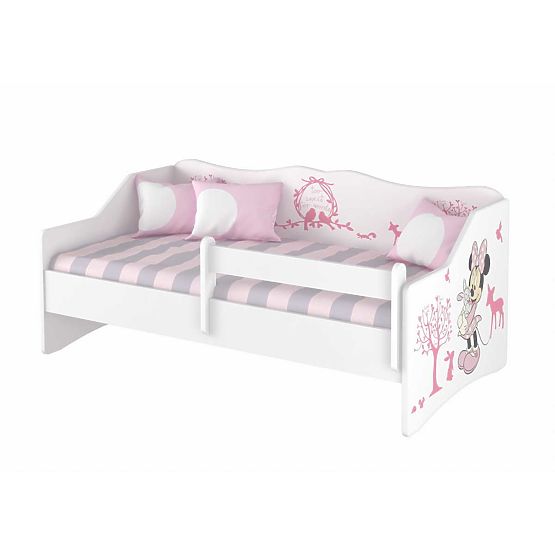 Babybett mit Rücken - Minnie Mouse und Tiere