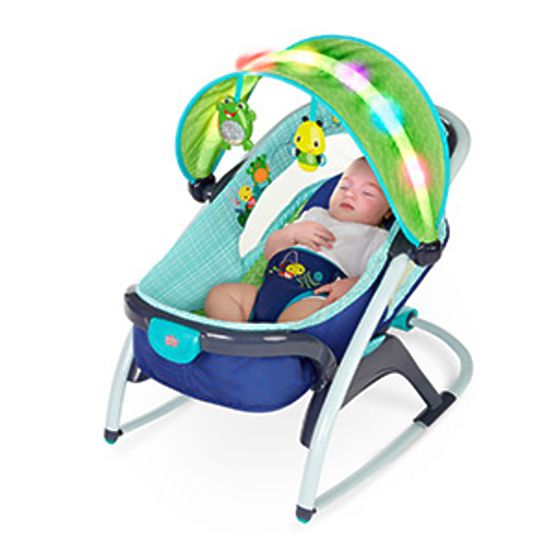 Babywippe Bright Starts Light Up Lagoon Rocker Napper