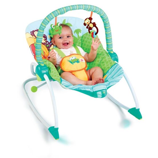 Babywippe Bright Starts Peek-und-Zoo - mit Vibrationen 