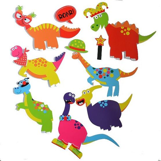 Badeaufkleber Verrückte Dinosaurier