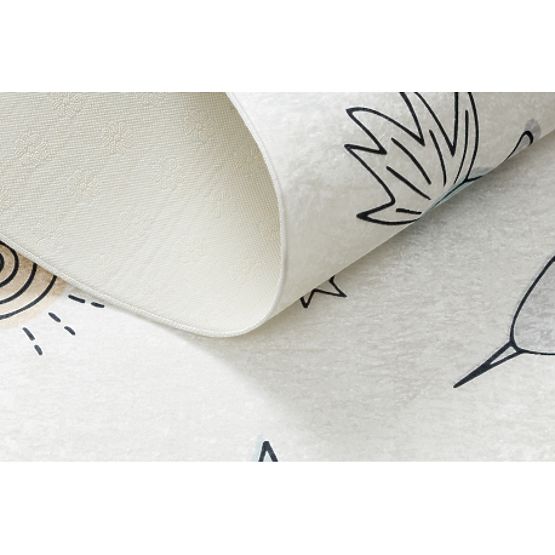 BAMBINO 1278 Waschmatte Weltraumrakete für Kinder rutschfest - Creme