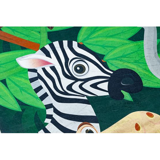 BAMBINO 2705 Waschmatte Tiere, Afrika für Kinder rutschfest - grün / braun