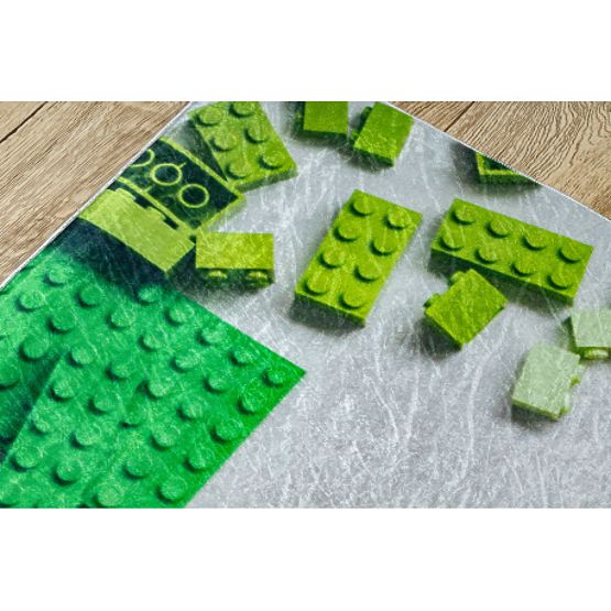 BAMBINO 38480 Waschmatte Baukasten für Kinder rutschfest - grau / gelb