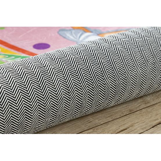 BAMBINO 41870 Waschmatte Ballerina, Regenbogen für Kinder rutschfest - rosa