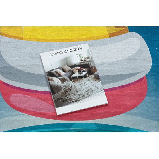 BAMBINO 42810 Waschmatte Rakete, Planeten für Kinder rutschfest - blau / braun