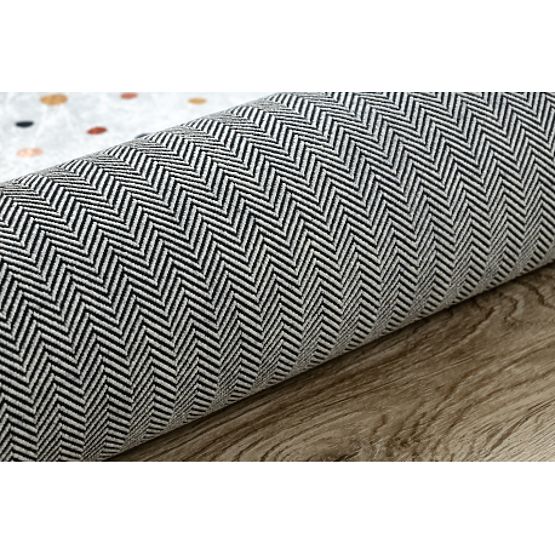 BAMBINO 47890 Waschmatte Punkte für Kinder rutschfest - weiß / braun