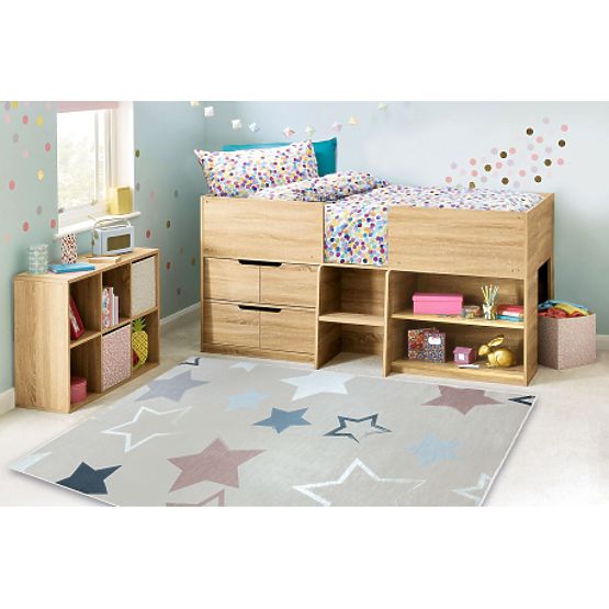 BAMBINO 48130 Waschmatte Sterne für Kinder rutschfest - beige / grau