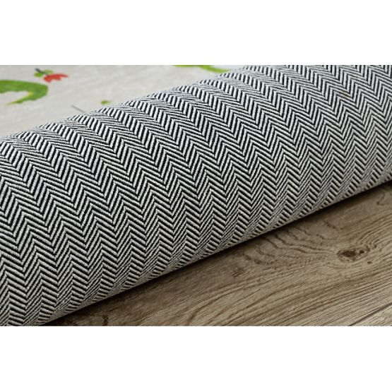 BAMBINO 50230 Waschmatte Zoo, Kinderstraße rutschfest - beige/grün