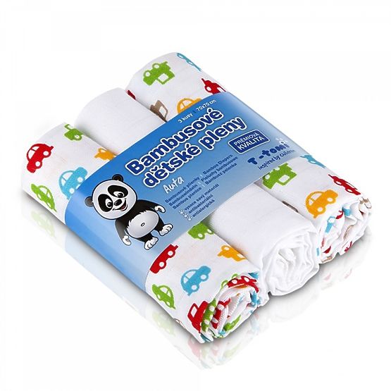 Bambus-Mullwindeln TETRA - bedrukt