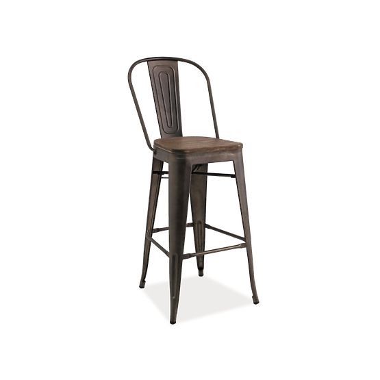 Barstuhl Stuhl LOFT nussbaum / graphit