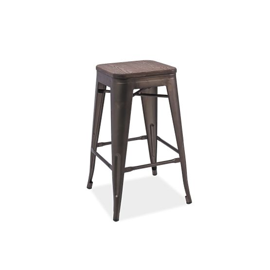 Barstuhl Stuhl LONG Nuss/ graphit