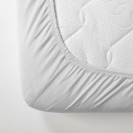 Baumwoll-Spannbettlaken 190x90 cm - weiß