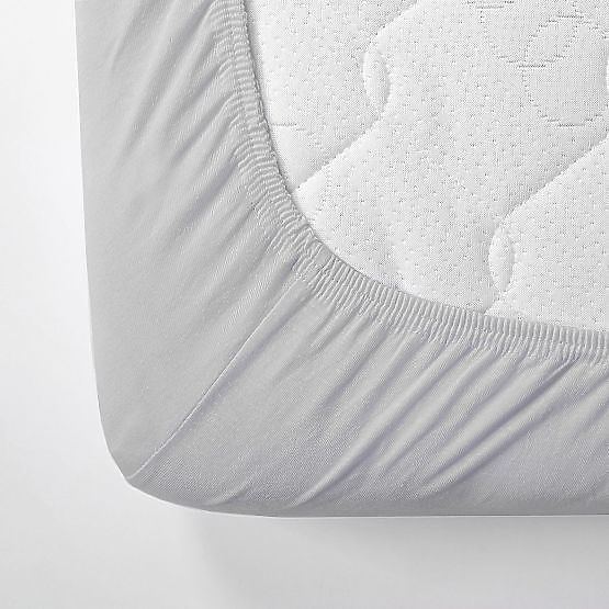 Baumwoll-Spannbettlaken 200x80 cm - grau