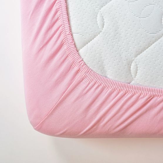 Baumwoll-Spannbettlaken 200x80 cm - rosa