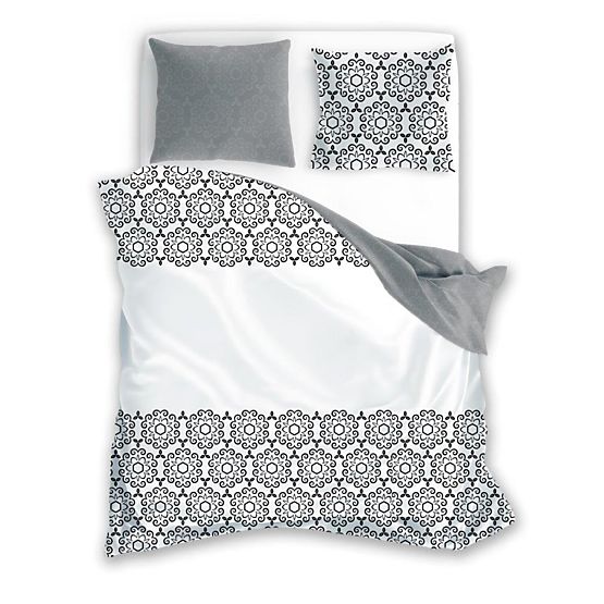 Baumwollbettwäsche Glamour Blumen 140x200cm + 70x90cm