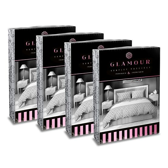 Baumwollbettwäsche Glamour Blumen 140x200cm + 70x90cm