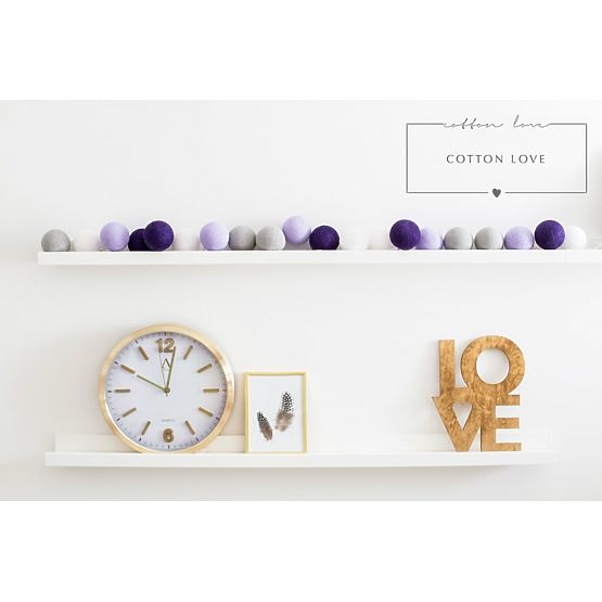 Baumwolle leuchtend LED Kügelchen Cotton Balls - dark violet