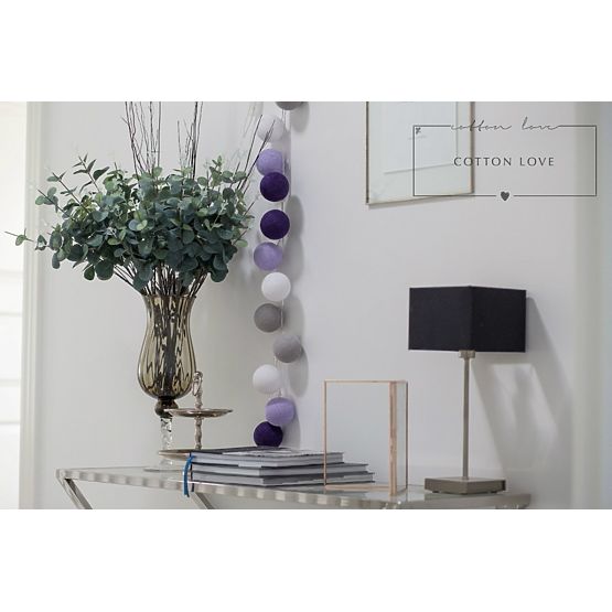 Baumwolle leuchtend LED Kügelchen Cotton Balls - dark violet