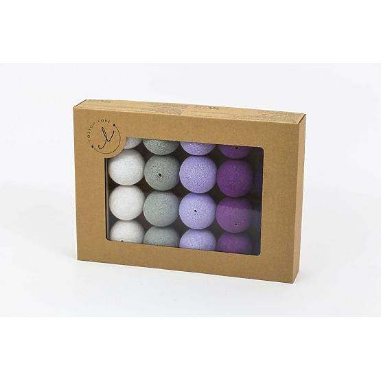 Baumwolle leuchtend LED Kügelchen Cotton Balls - dark violet