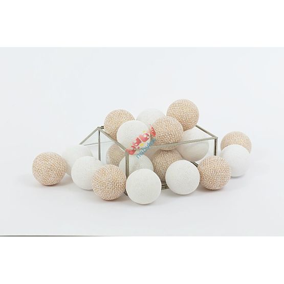 Baumwolle leuchtend LED Kügelchen Cotton Balls - gold