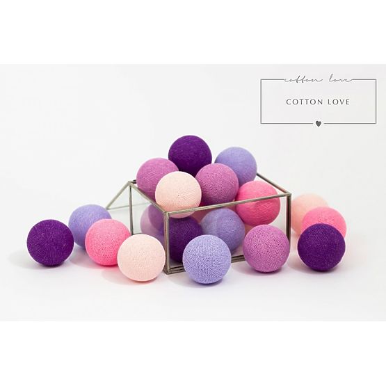 Baumwolle leuchtend LED Kügelchen Cotton Balls - Light berry