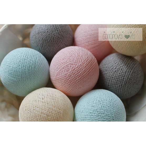 Baumwolle leuchtend LED Kügelchen Cotton Balls - pulverig