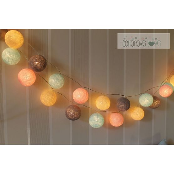 Baumwolle leuchtend LED Kügelchen Cotton Balls - pulverig