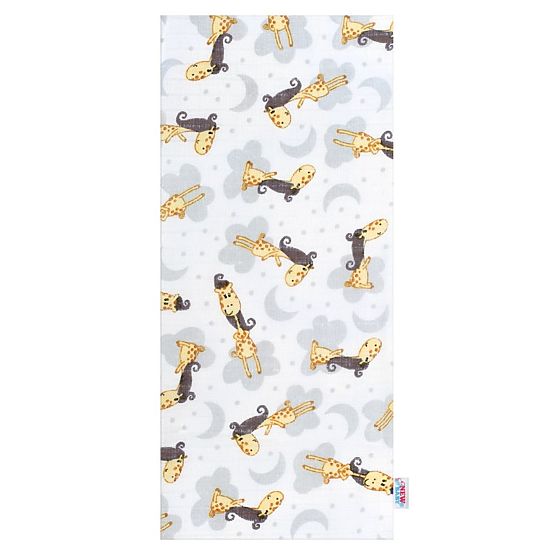 Baumwolle windel mit Druck New Baby weiß braun giraffe Bílá