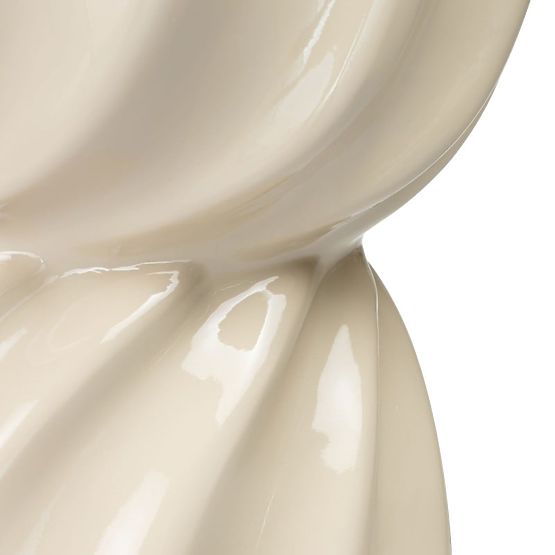 Beistelltisch Bloom 35 cm, beige, glänzend
