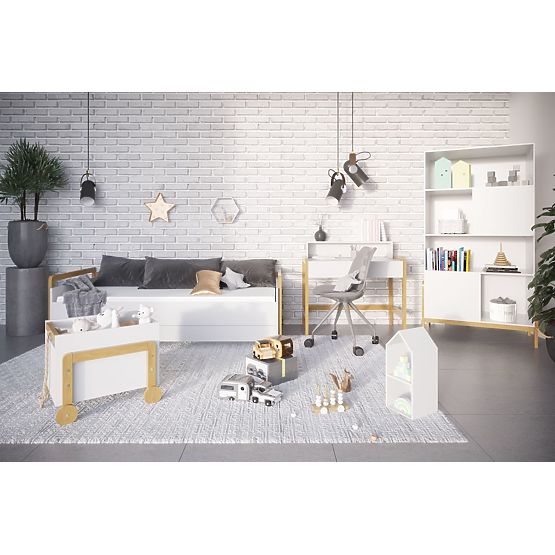 Kinderbett mit Seitenwand Viktor 180 x 80 - weiß