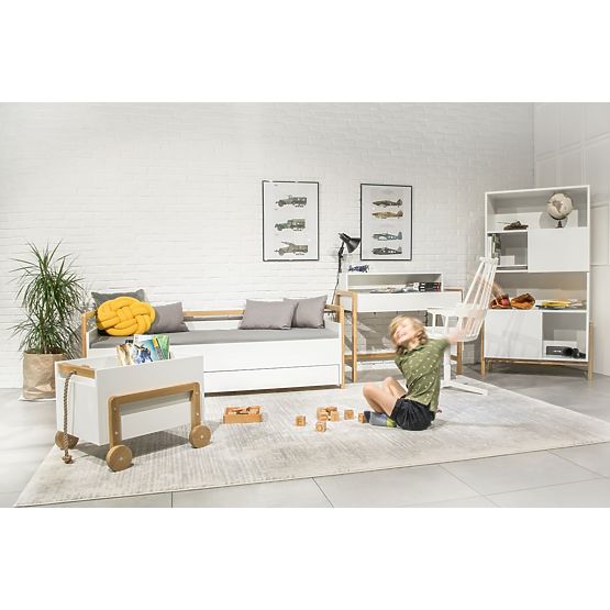 Kinderbett mit Seitenwand Viktor 180 x 80 - weiß