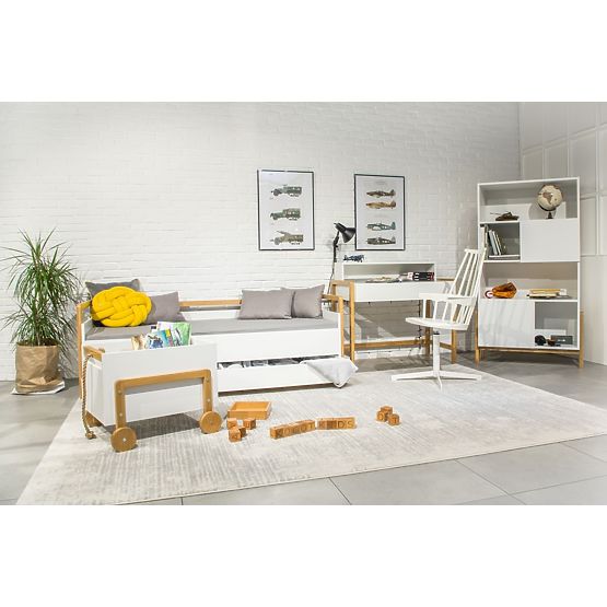 Kinderbett mit Seitenwand Viktor 180 x 80 - weiß