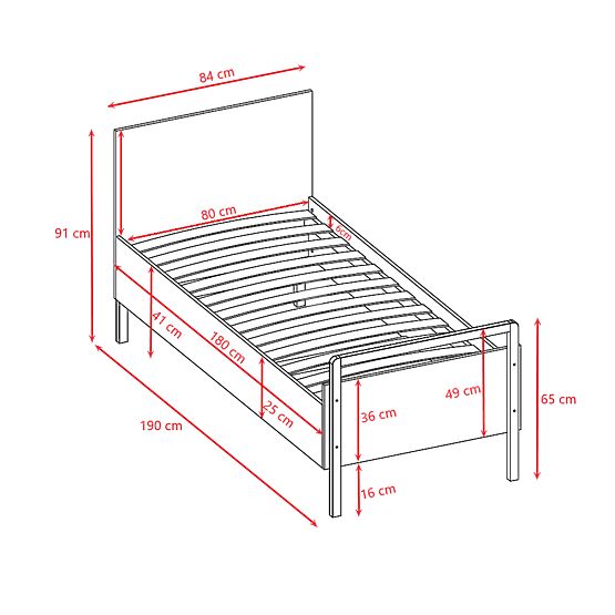 Kinderbett Viktor 180 x 80 - weiß