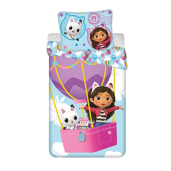 Kinderbettwäsche Gabby's Dollhouse Balloon 140x200 cm + 70x90 cm