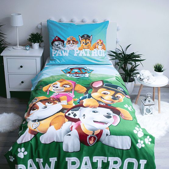 Bettwäsche mit Leuchteffekt Paw Patrol 140 x 200 cm + 70 x 90 cm