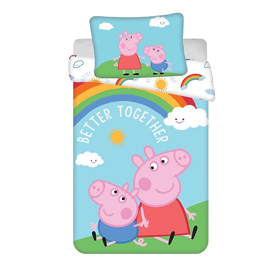 Bettwäsche Peppa Pig 100 x 135 cm + 40 x 60 cm