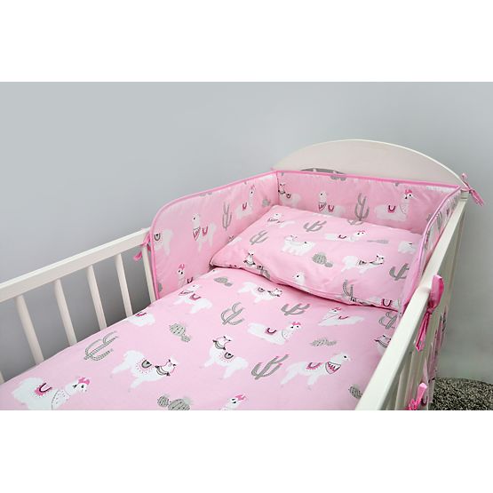Bettwäsche-Set 120x90 cm LAMA - pink