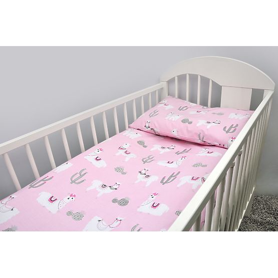 Bettwäsche-Set 120x90 cm LAMA - pink