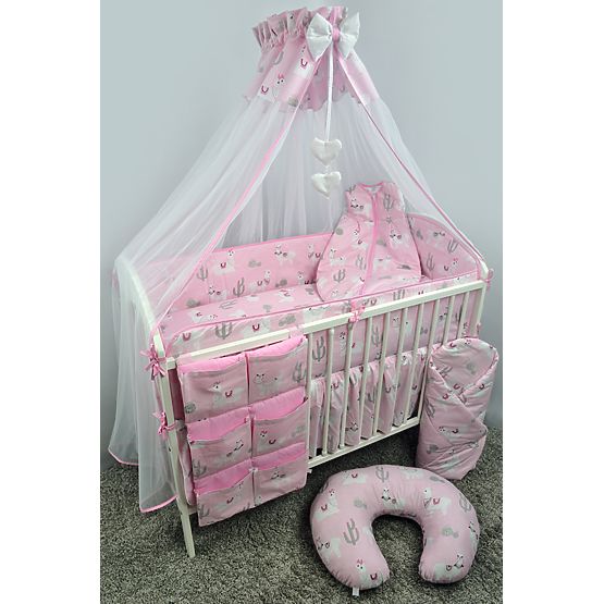 Bettwäsche-Set 120x90 cm LAMA - pink