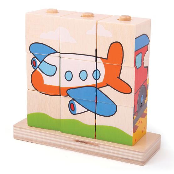 Bigjigs Baby Snap-on blockiert Transportmittel